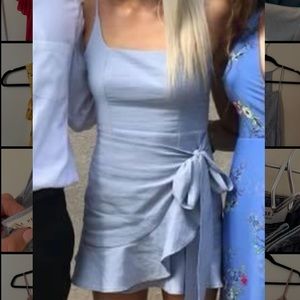 Light Blue Wrap Dress